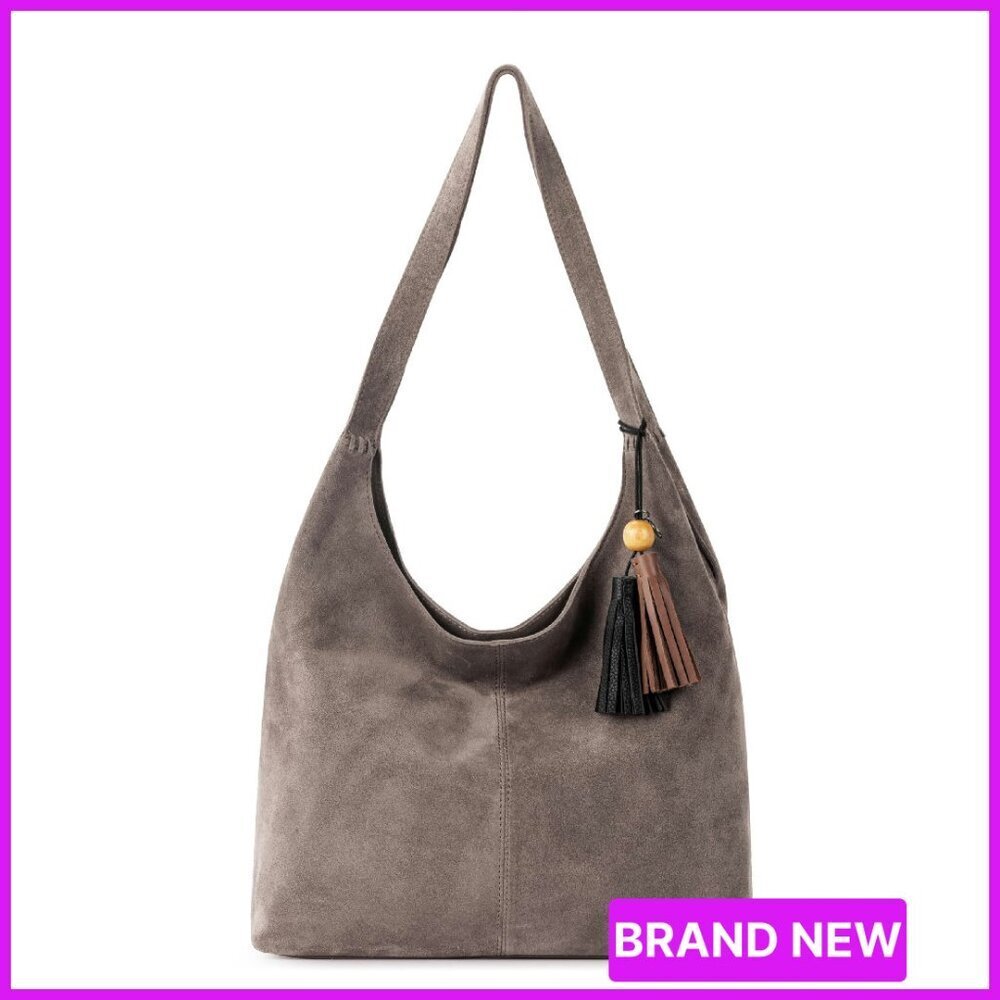 Premium Leather Hobo Bag Elegant Minimal Chic Everyday Weekend Handbag